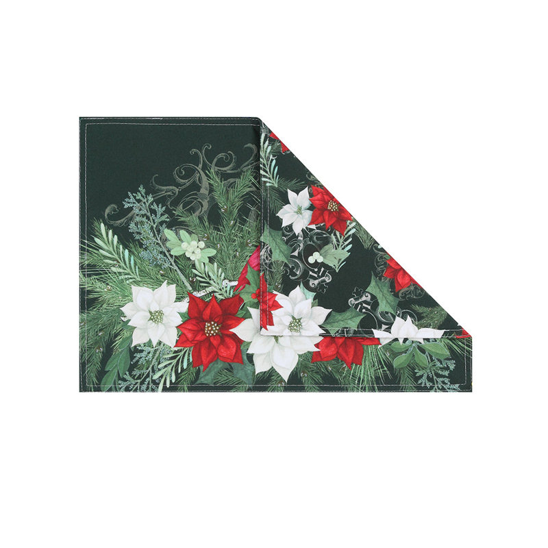 Napperon 19 "x 13" Laural Home Christmas Elegance