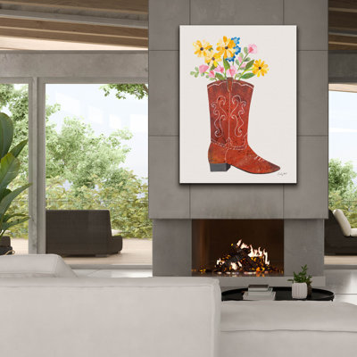  'Western Cowgirl Boot 5' by Courtney Prahl Canvas Wall Art, 40" x 54"