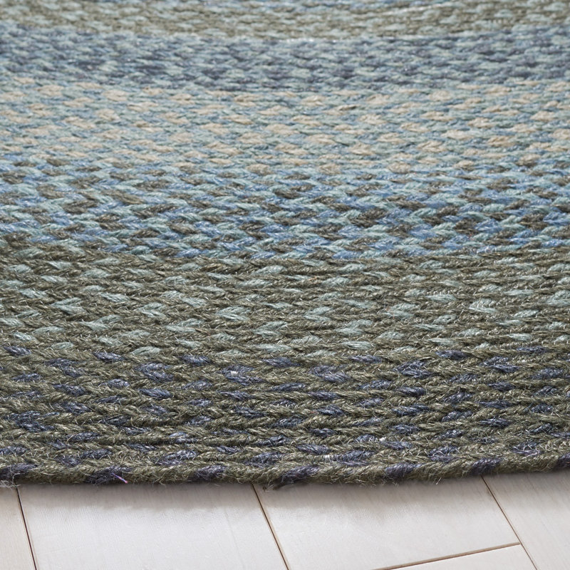 Braided Flat Weave Jute Geometric Rug, Rectangle 6' x 9'