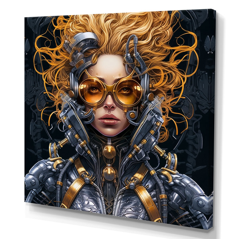 Sci Fi, femme, Warriors II, sur toile, H 36 po x l 36 po x P 1,5 po, Toile tendue
