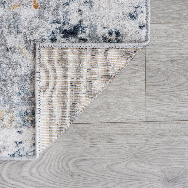 Tapis oriental argenté Habous, Rond 7 pi 10 po