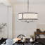  Lustre 6 lumières noir texturé Heddle 30,4 pouces-70048063