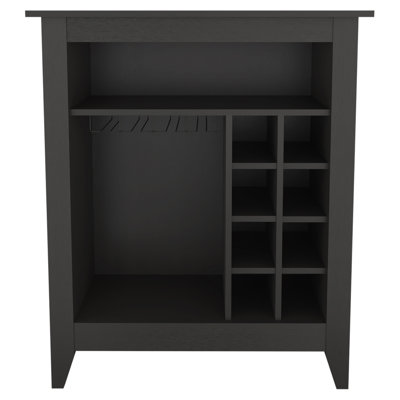 New Canaan 6-Bottle 1-Drawer 1-Shelf Bar Cabinet Black Wengue