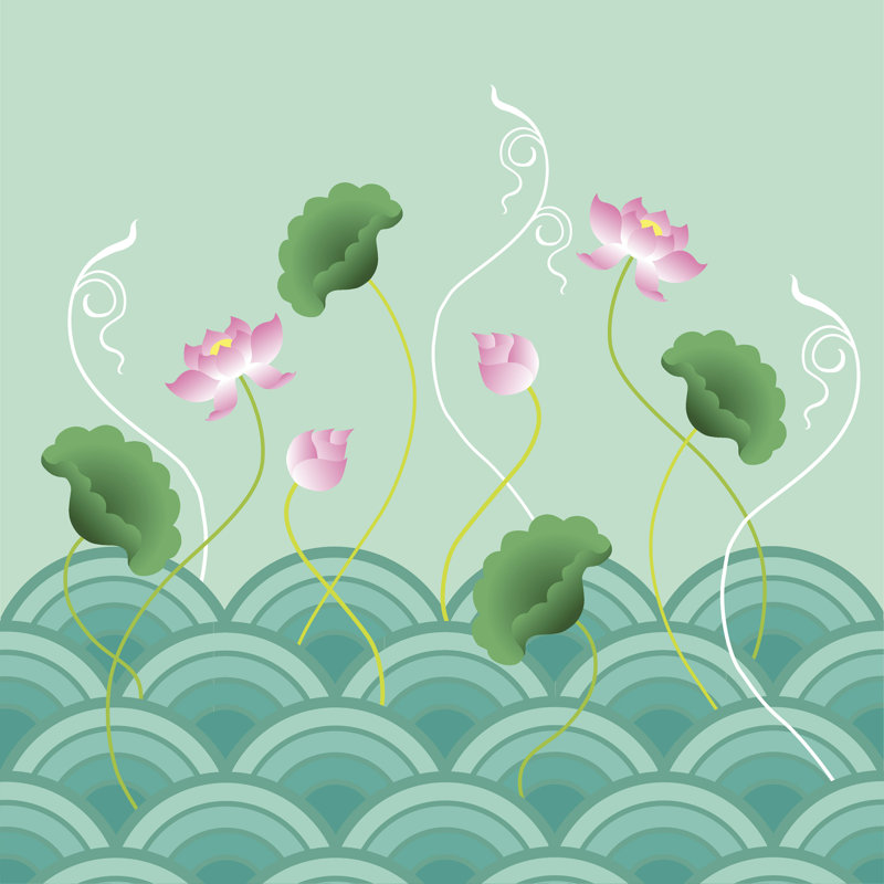 Chamberlan Lotus Background by Remiphotography - Wrapped Canvas Graphic Art, 12" H x 12" W