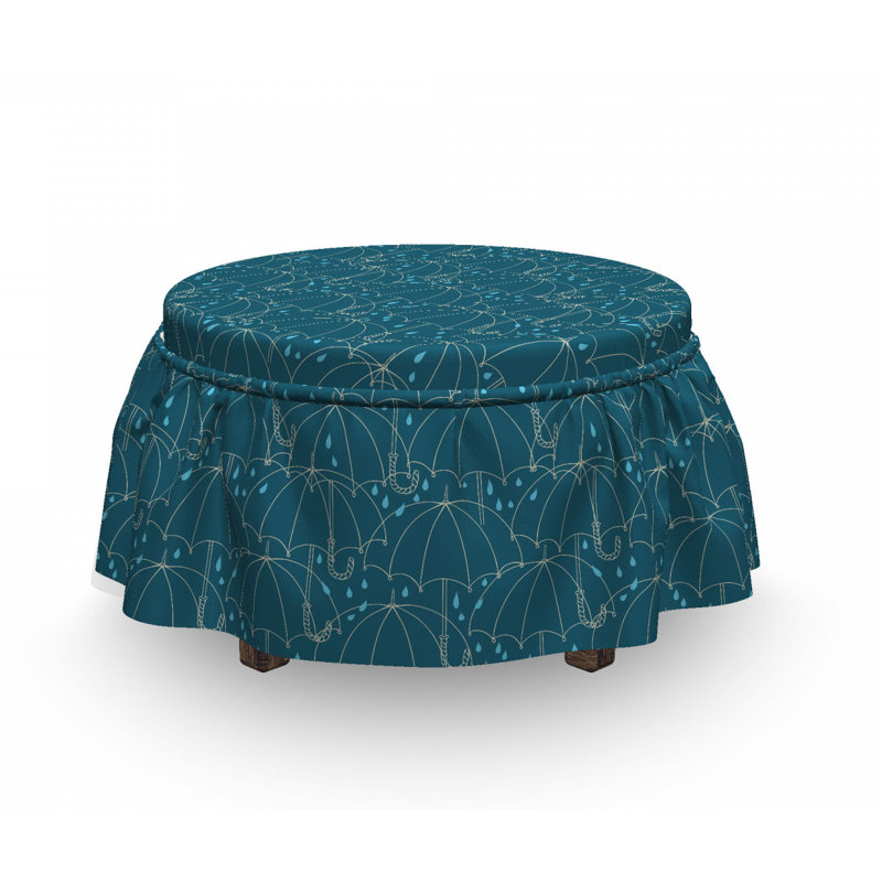 Housse pour repose-pieds parasol doodle contour