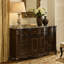 Commode Cona, plateau en marbre, brun cerise royal avec accent doré