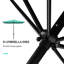 Outsunny Rectangular Market Umbrella, Patio Outdoor Table Umbrella With Crank And Push Button Tilt, Teal-1734137491-1734137492