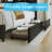 Full Size Bed Frame With Ergonomic Headboard, Full Platform Bed Frame With Outlets & Charger & LED Light, Full Bed Frame With Storage Shelf, Bed Frame Full Size, Noise-Free, No Box Spring Needed