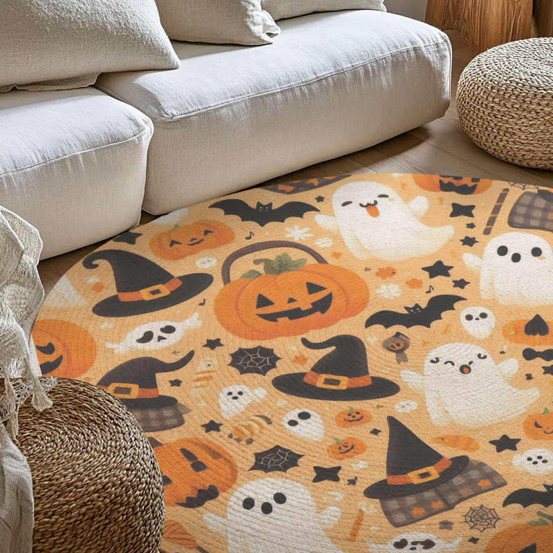 Tapis tressé Ghost & Gourd, Rond 5 pi