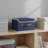 Large Blue Lidded Storage Box, PU Leather Handle, Linen Fabric PP Board Home Storage-615527073-615527076