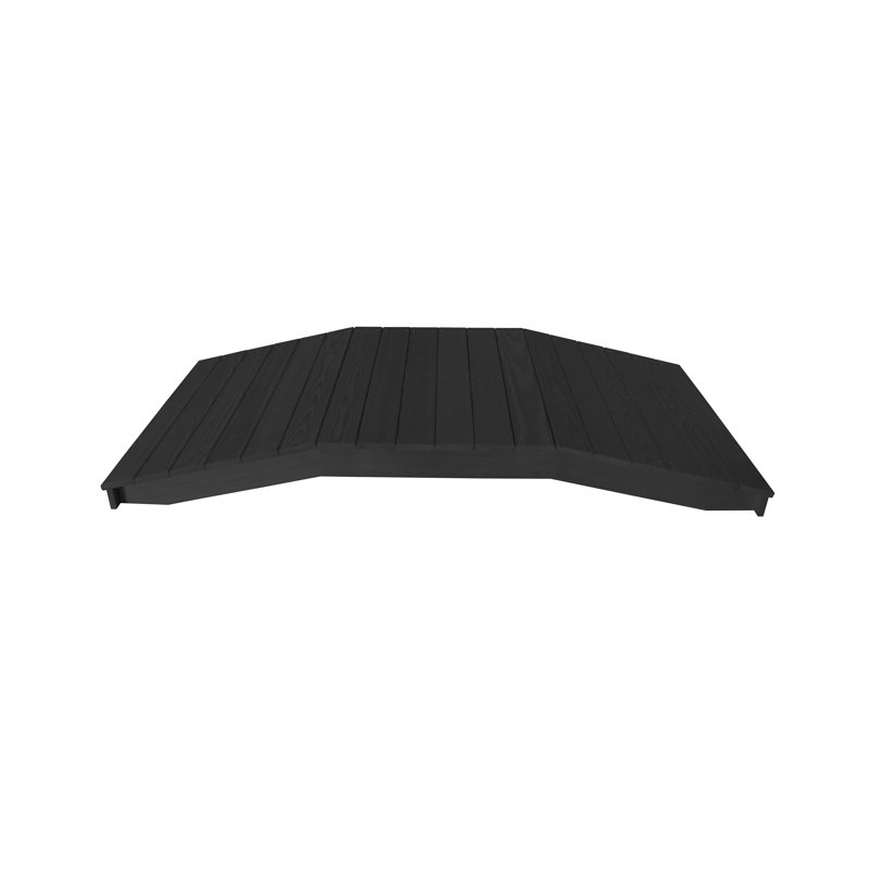 Pont en bois traité sous pression, Teinture gris anthracite
