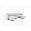 Canapé modulaire convertible modulaire avec siège de rangement Canapé modulaire en U à 4 places avec méridienne réversible modulaire tissu gris clair-129776959-129776961