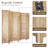 67'' H Solid Wood Folding Room Divider Privacy Screen with Hand-Carved Floral Design-1946662770-1947146420