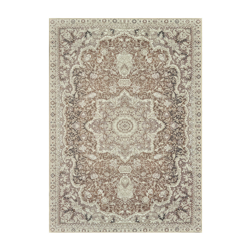 My Magic Carpet  Brown Washable Rug, Rectangle 5' x 7'