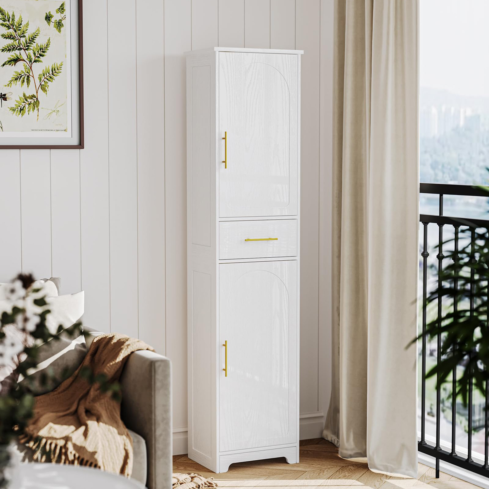 Gracie Oaks Tall Bathroom Storage Cabinet | Wayfair