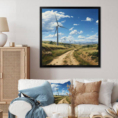 Wind Turbines In Wind Farm II sur impression sur toile