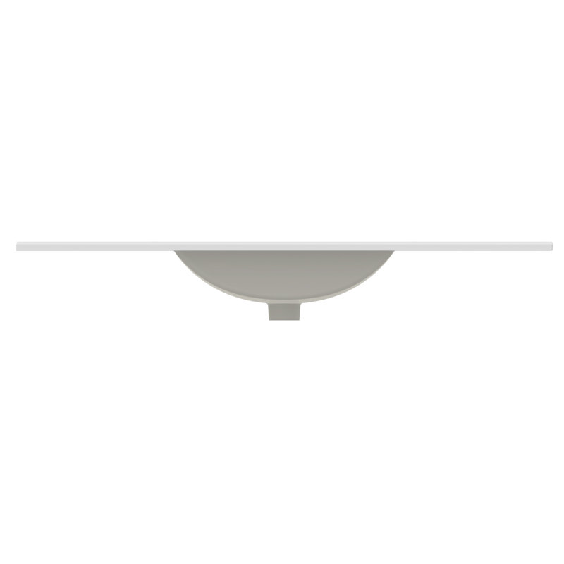 Plateau en céramique 49 po 49 cm d'épaisseur blanc, Simple
