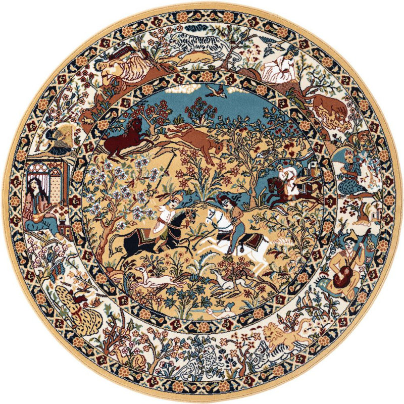 Tapis traditionnel Kelayeh couleur champignon
