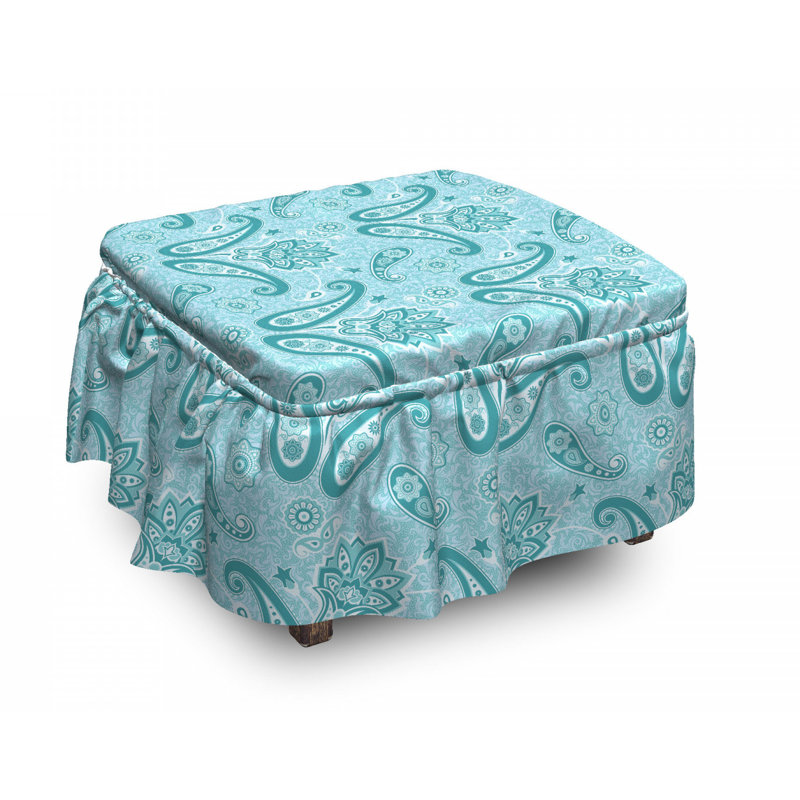 Housse pour repose-pieds hippie fleurs