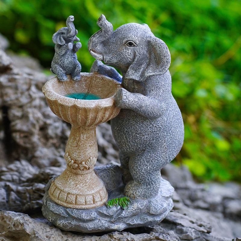 Garden Elephant Statue, Outdoor Sculpture for Lawn, Patio, Yard, Balcony, Porch