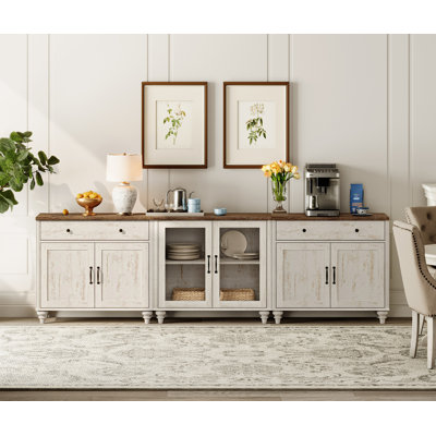Corretta 101.5" W Solid and Manufactured Wood Sideboard