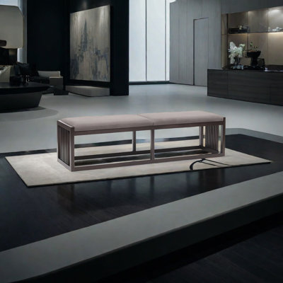 Banc rembourré en tissu Klodiana