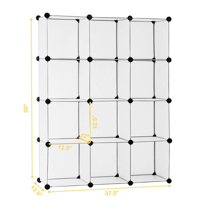 Système de placard en plastique Prue, Blanc