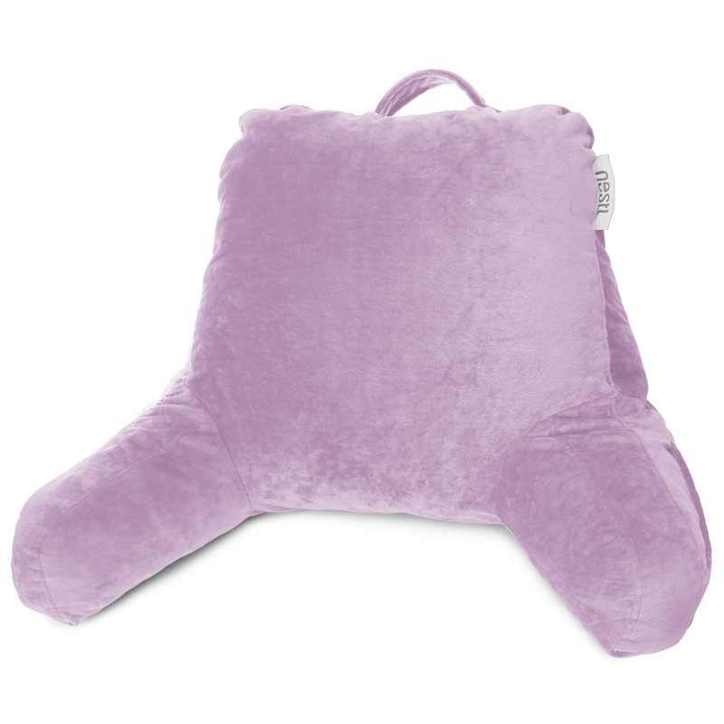 Coussin de lecture Nestl, Mauve lavande, H 14 po x l 13 po x P 8,5 po