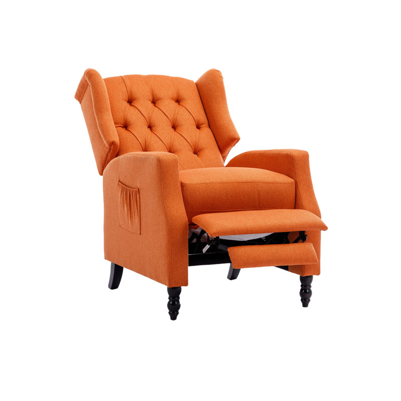 Chaise rembourrée moderne et confortable de loisirs / fauteuil inclinable pour le salon, Orange