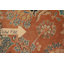 Grand tapis traditionnel orange en laine à motif floral 10 x 14