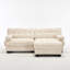 Canapé modulaire modulaire avec nuage, siège en forme de L avec repose-pieds, canapé modulaire, causeuse en flanelle avec 4 coussins-756595280