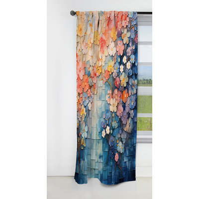 Aberforth - Abstract Floral Floral Blackout Curtain - 1 Panels