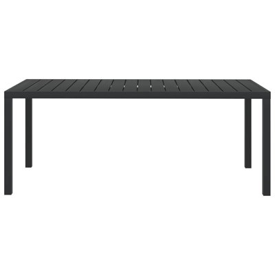 Elua vidaXL Patio Table Outdoor Dining Table Garden Porch Furniture Aluminum WPC