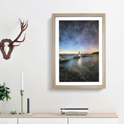 Penmon Lighthouse in Anglesey Wales - Picture Frame Graphic Art Print