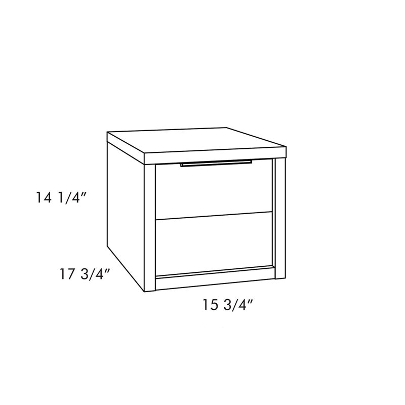 Armoire latérale inférieure 16 po à 1 tiroir DAX Modena, chêne, Chêne