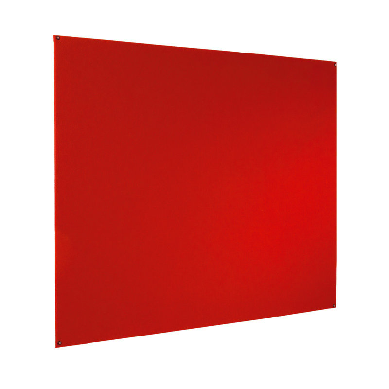 Wall Mounted Bulletin Board, 120 cm H x 180 cm W, Red