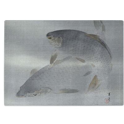 Tempered Glass Carp Swimming Chopping Board
