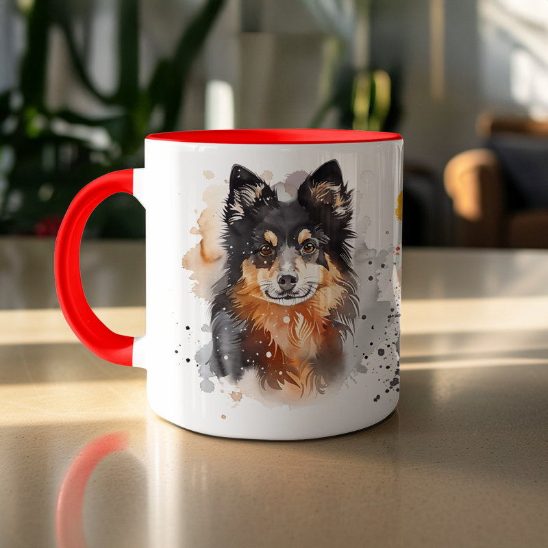 Ceramic Coffee Mug, Red, 4
