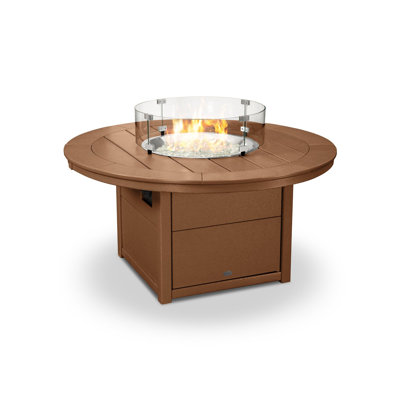 POLYWOOD® Tables Round 48" Fire Pit Table