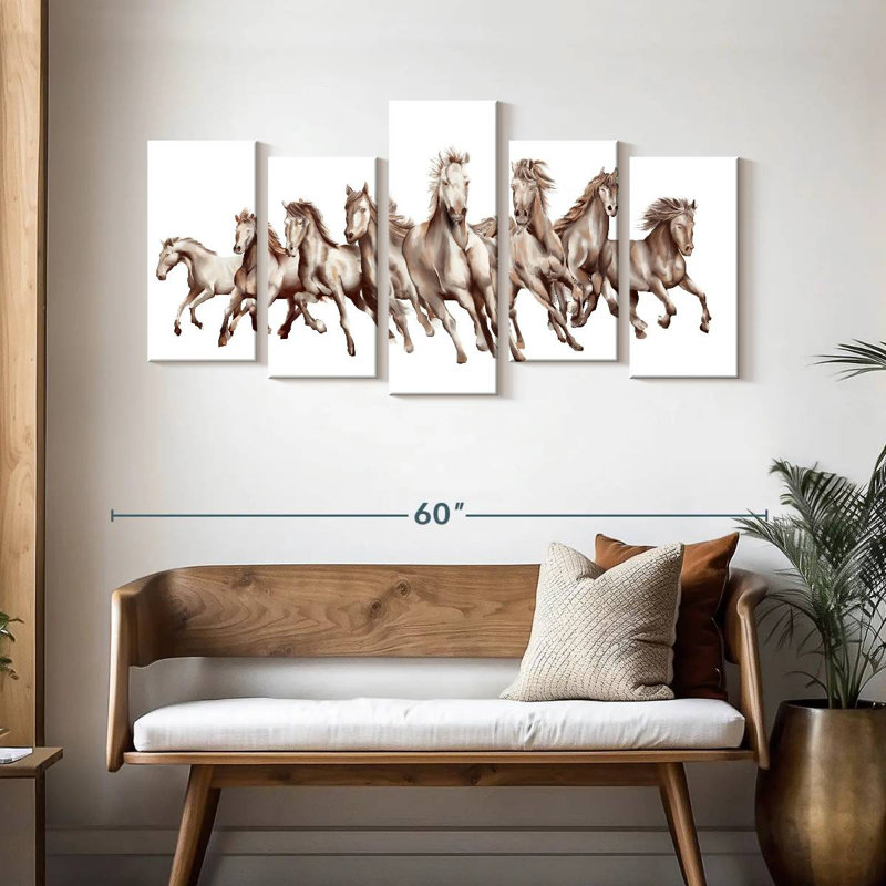 Brampt 8 Horses, 27" H x 54" W