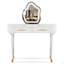 Ensemble de coiffeuse moderne 40 "avec miroir à écran tactile lumineux, coiffeuse et tabouret rembourré avec 2 grands tiroirs