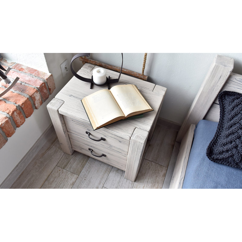 White Springs 54cm W Solid Wood Bedside Table