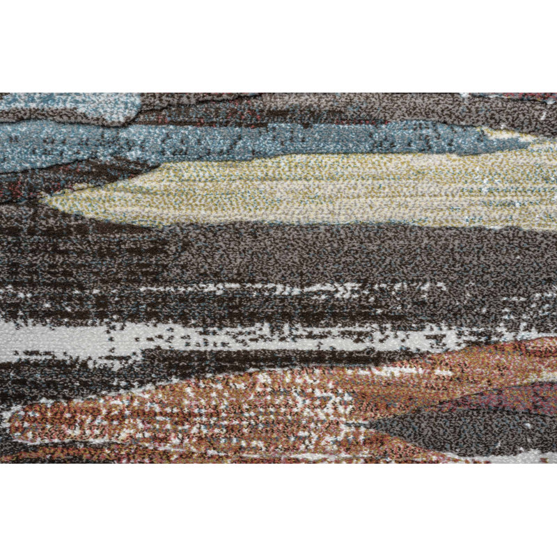 Galleria Brown/Terracotta/Blue Rug, Runner 67 x 330cm