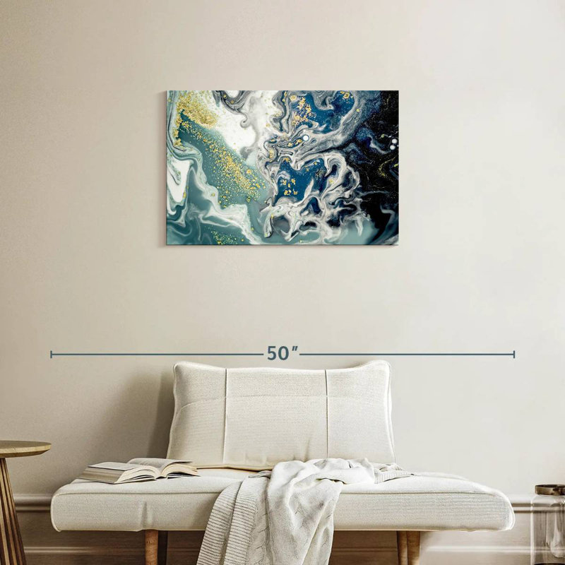 Vagues métalliques abstraites Avery, H 20 po x l 30 po