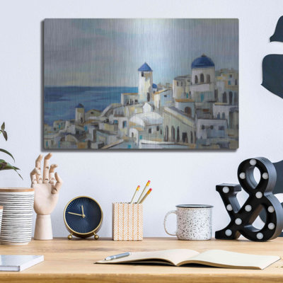 «Santorini View I» par Silvia Vassileva, art mural en métal