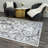 Luxury Area Rug With Circles Abstract Design-1774762223
