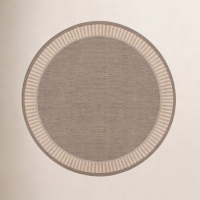 Black Cocoa Brown Flatweave Outdoor Rug