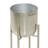 2 - Piece Metal Dome Indoor Outdoor Planter with Removable Stand Set-257535186