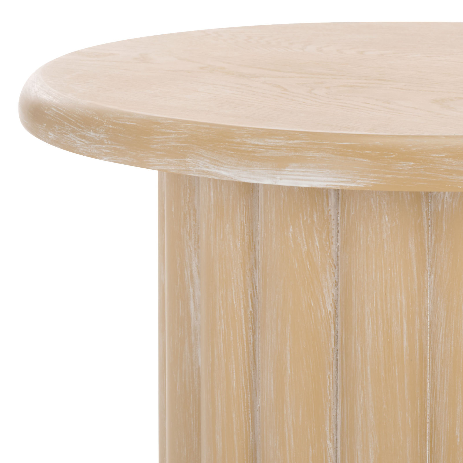 Monka End Table, Bleached White