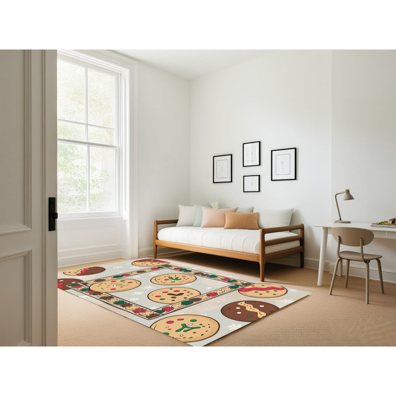 Tapis de vacances The Holiday Aisle® Cookies, Tapis de couloir 2 pi x 4 pi